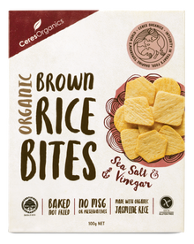 Ceres Organics - Organic Rice Bites Sea Salt & Vinegar 100g