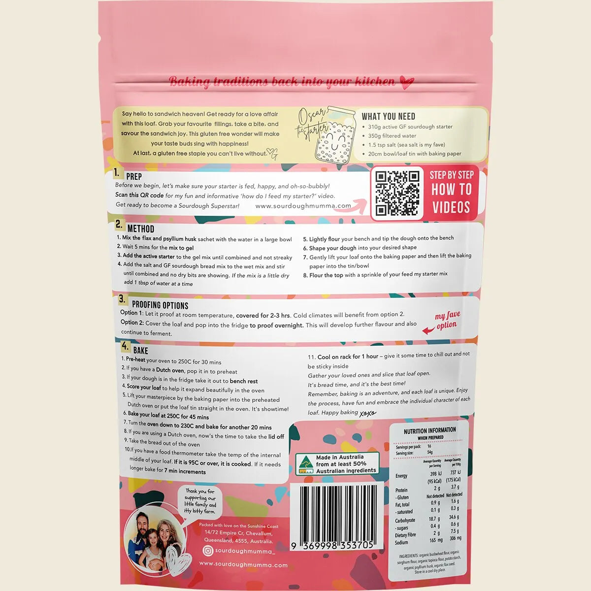 Sourdough Mumma - Sourdough Bread Mix Gluten Free 315g