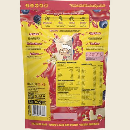 Macro Mike - Premium Almond Protein Berry White Choc Cheezecake 800g 800g