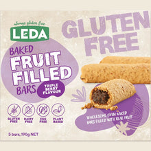 Leda - Baked Fruit Filled Bars Triple Berry Multipack 5 Bars 190g
