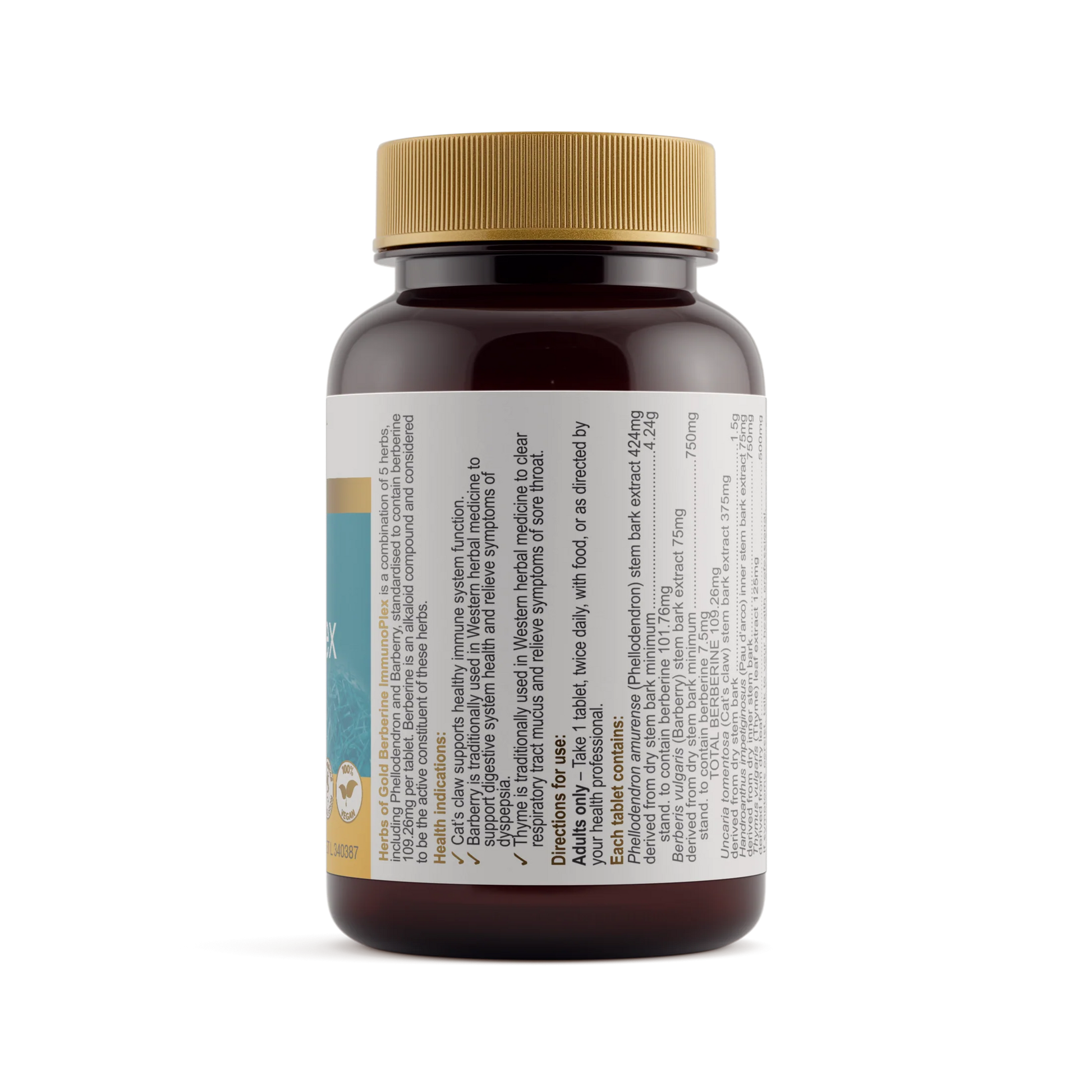 Herbs of Gold - Berberine ImmunoPlex 30t (CUSTOMER ORDER)