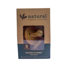 Natural Rubber Soother - Small Round Twin Pack