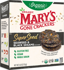 Mary's Gone Crackers - Crackers Super Seed Seaweed and Black Sesame 113g