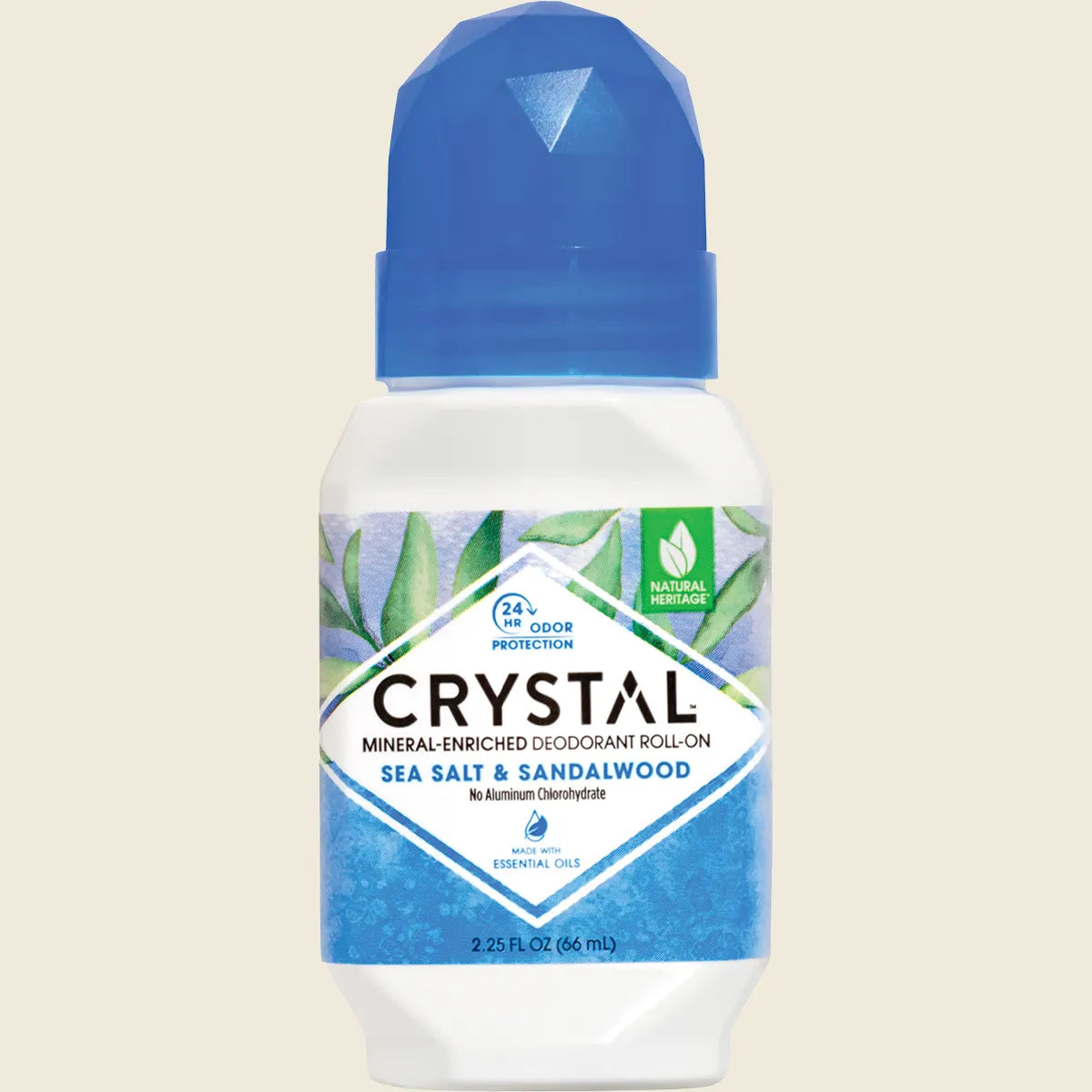Crystal Essence - Roll-On Deodorant Sea Salt & Sandalwood 66ml