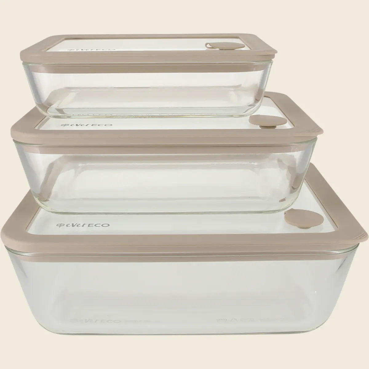 Ever Eco - Glass Food Containers Oatmeal 3pk