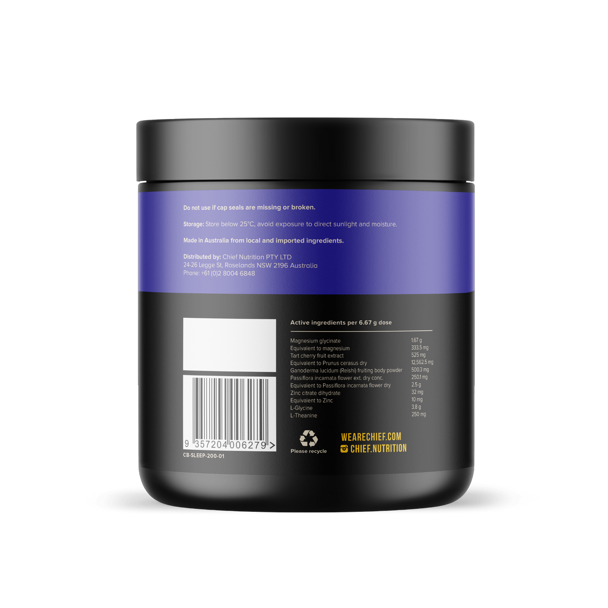 Chief Nutrition - Sleep - Blueberry & Vanilla 200g