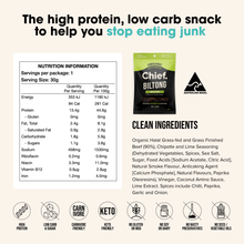 Chief Nutrition - Grass Fed Biltong - Mexican 30g