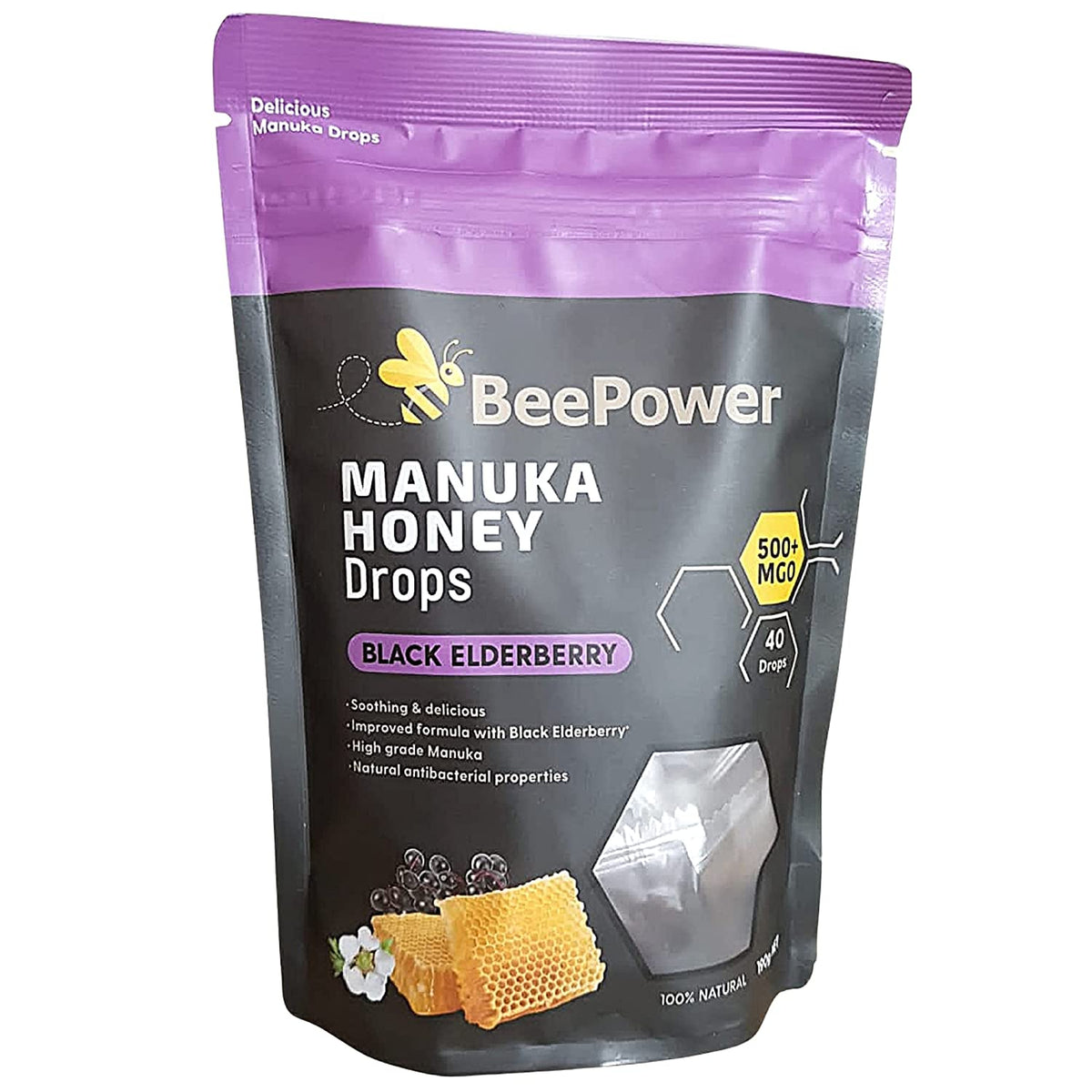 Bee Power - 40 Lozenges Black Elderberry 190g