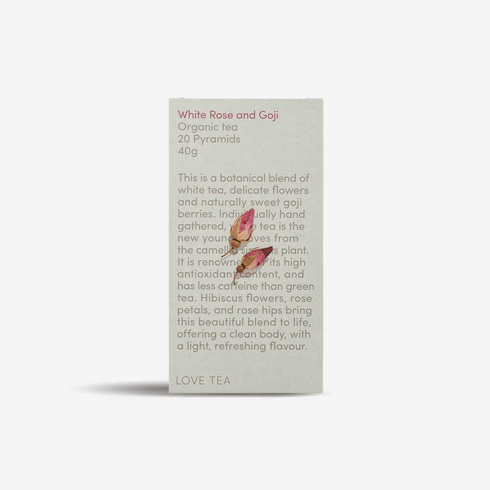 Love Tea - White Rose & Goji Pyramids