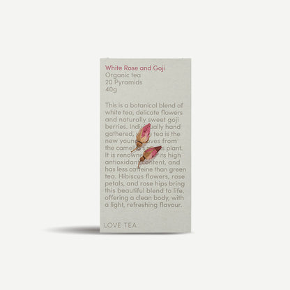 Love Tea - White Rose & Goji Pyramids