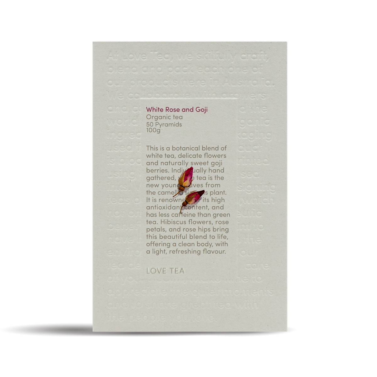 Love Tea - White Rose & Goji Pyramids