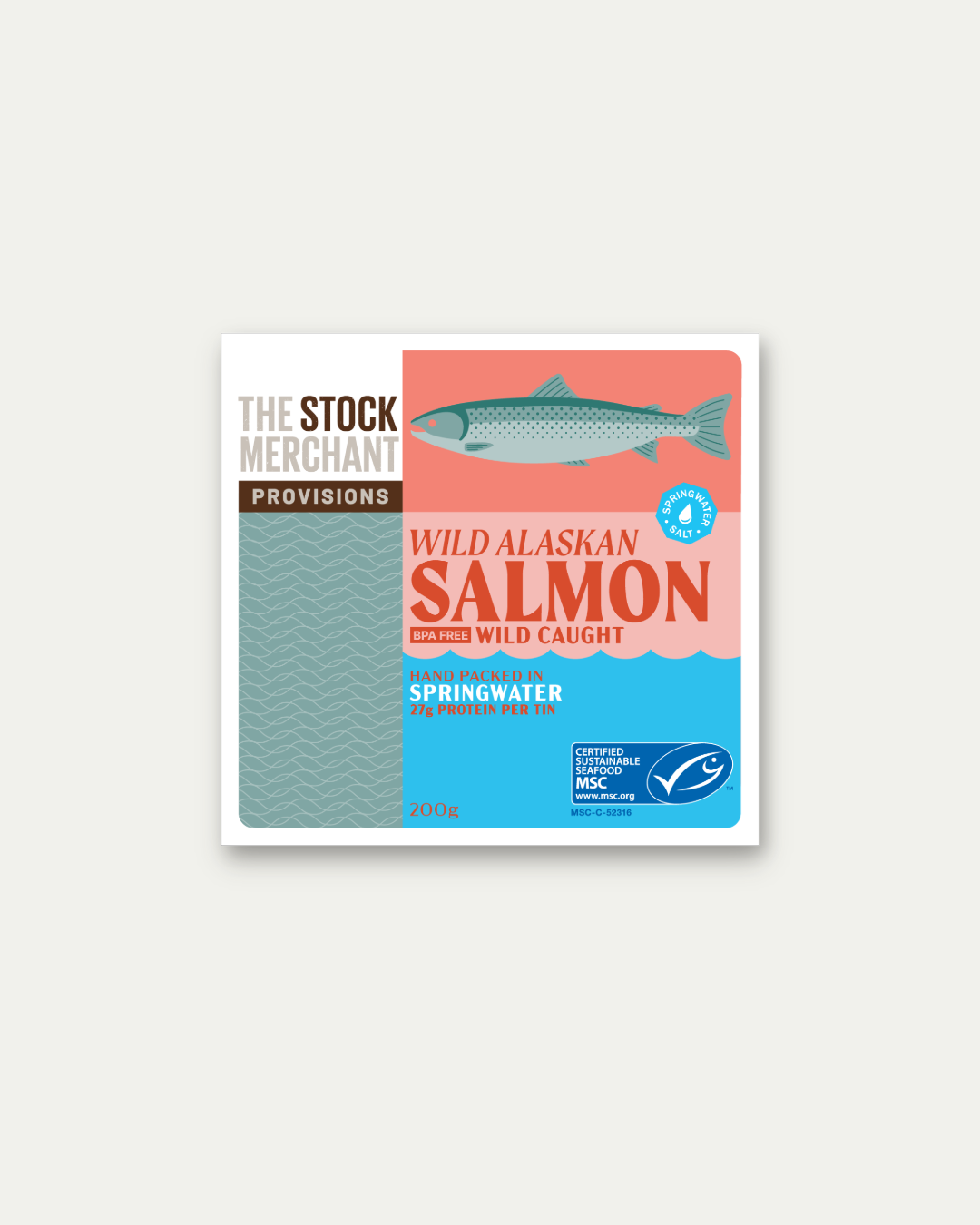 The Stock Merchant - Wild Alaskan Salmon in Springwater 200g