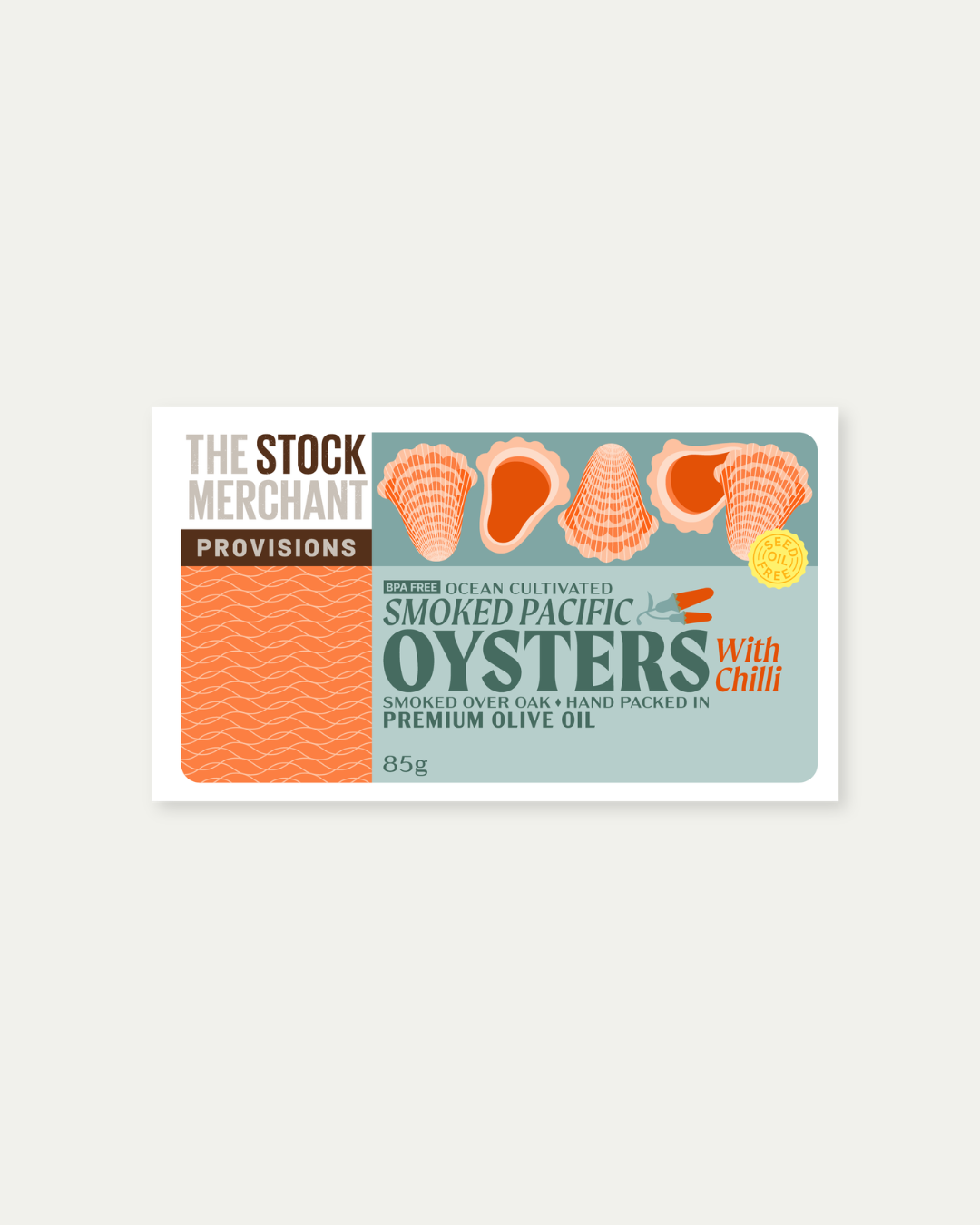 The Stock Merchant - Spicy Smoked Oysters 85g