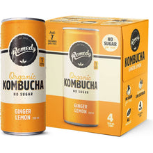 Remedy - Kombucha Ginger Lemon 4 x 250ml
