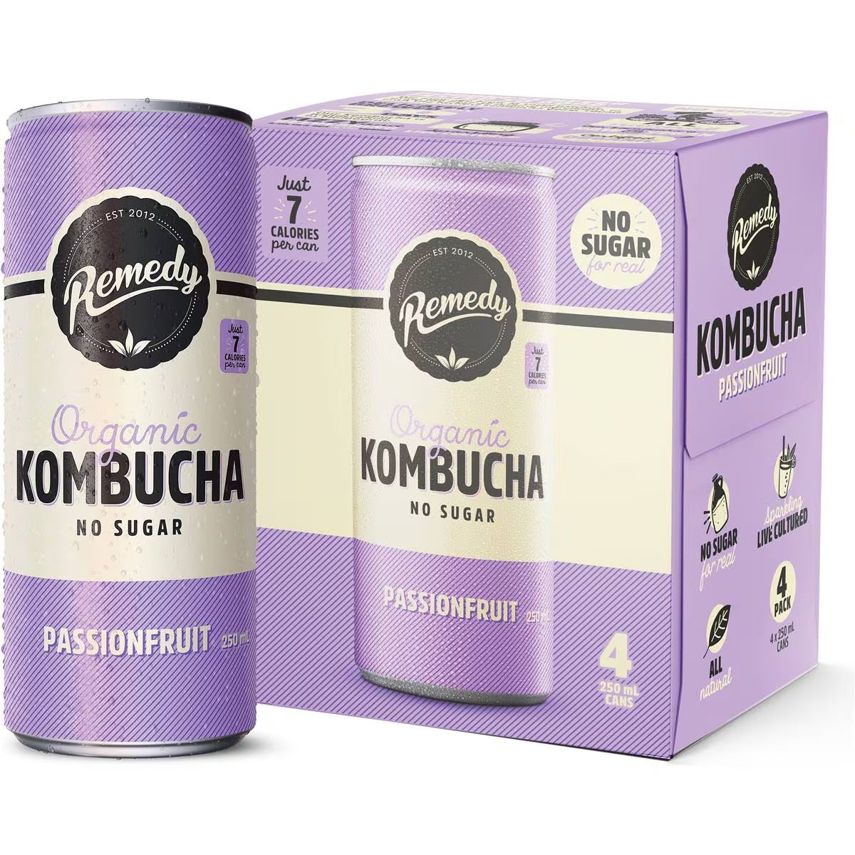 Remedy - Kombucha Passionfruit 4 x 250ml