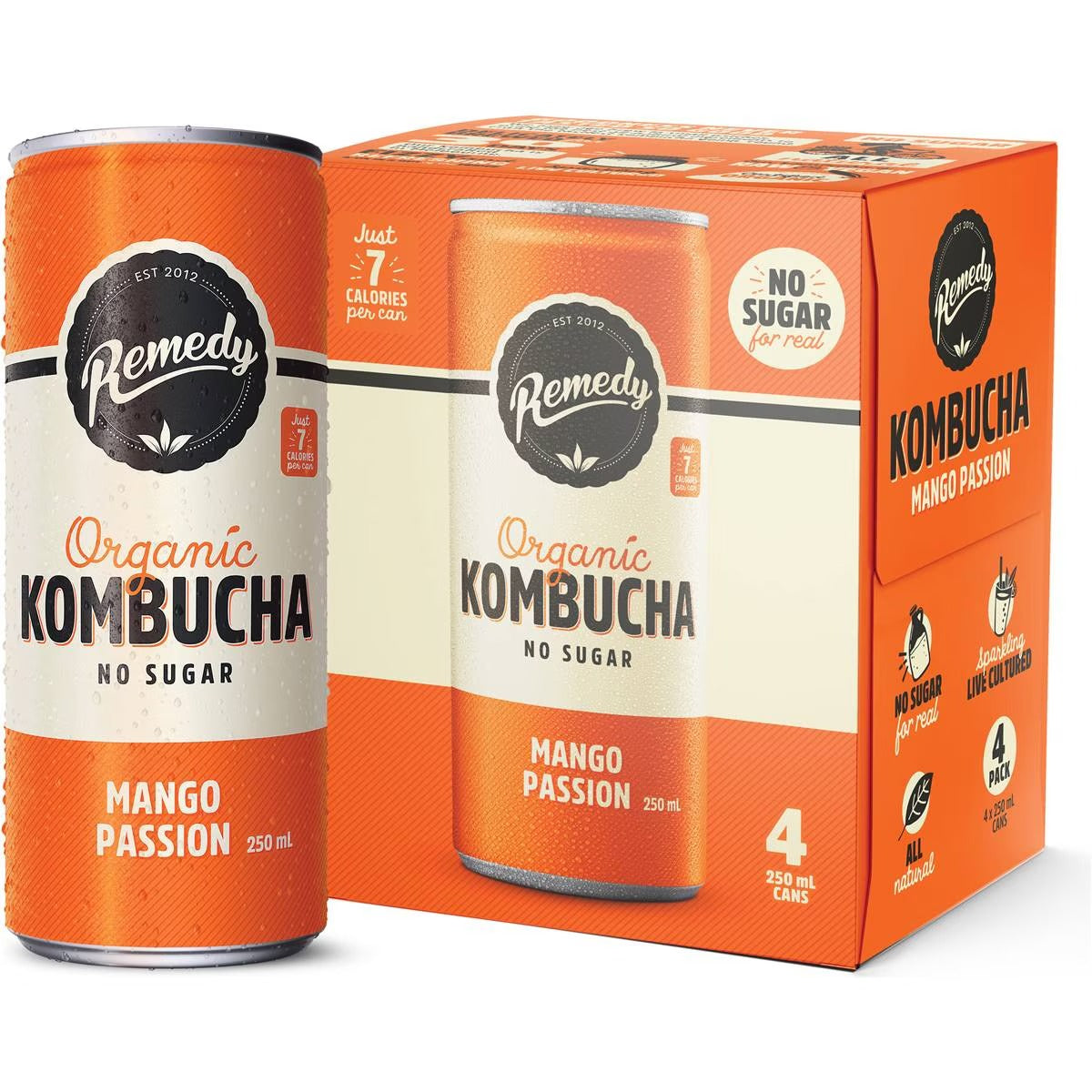 Remedy - Kombucha Mango Passion 4 x 250ml