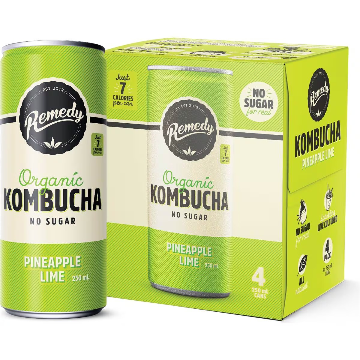 Remedy - Kombucha Pineapple Lime 4 x 250ml