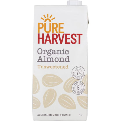 Pure Harvest - Organic Unsweetened Almond Milk 1lt