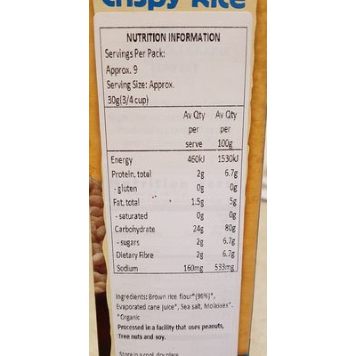 Nature's Path - Crispy Rice Cereal 284g