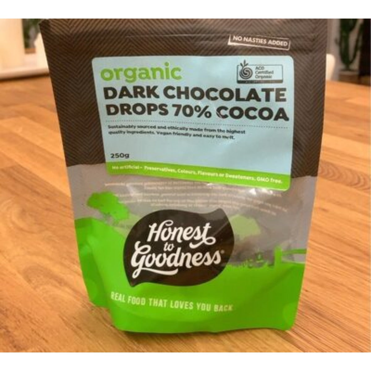 Honest to Goodness - Organic Dark Chocolate Drops 70% Cocoa 250g