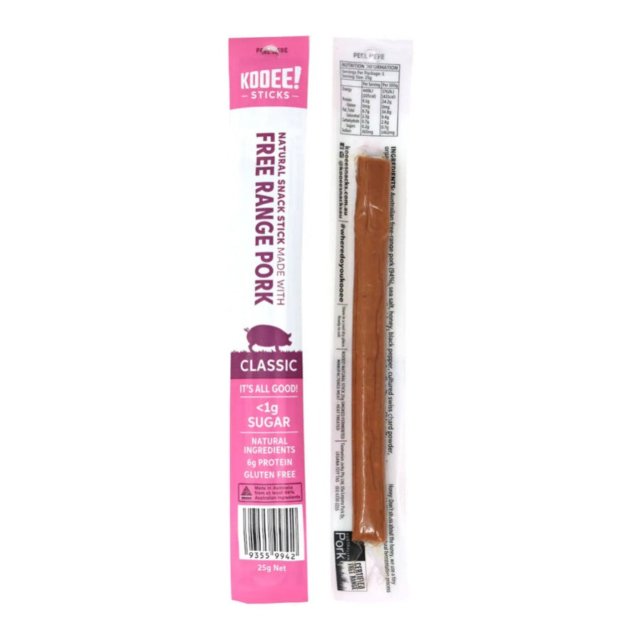 Kooee - Free Range Pork Snack Stick Classic 25g