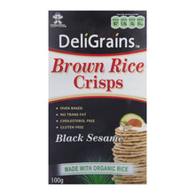 DeliGrains - Black Sesame Brown Rice Crisps 100g