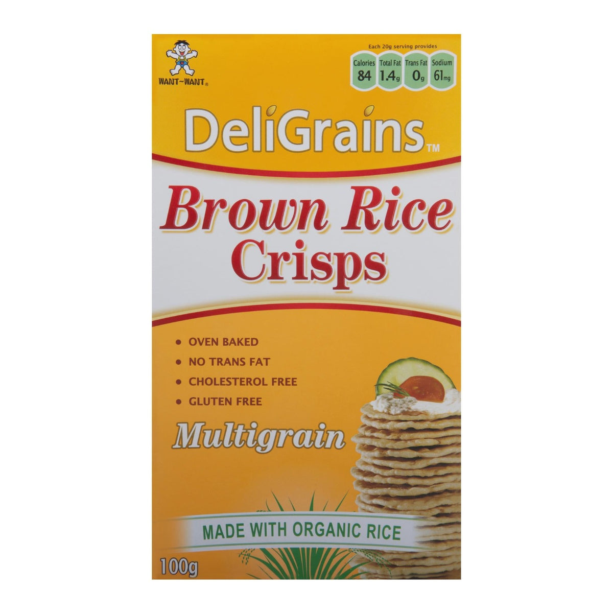 DeliGrains - Multigrain Brown Rice Crisps 100g