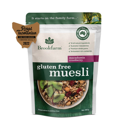 Brookfarm - Gluten Free Muesli Macadamia Cranberry 350g