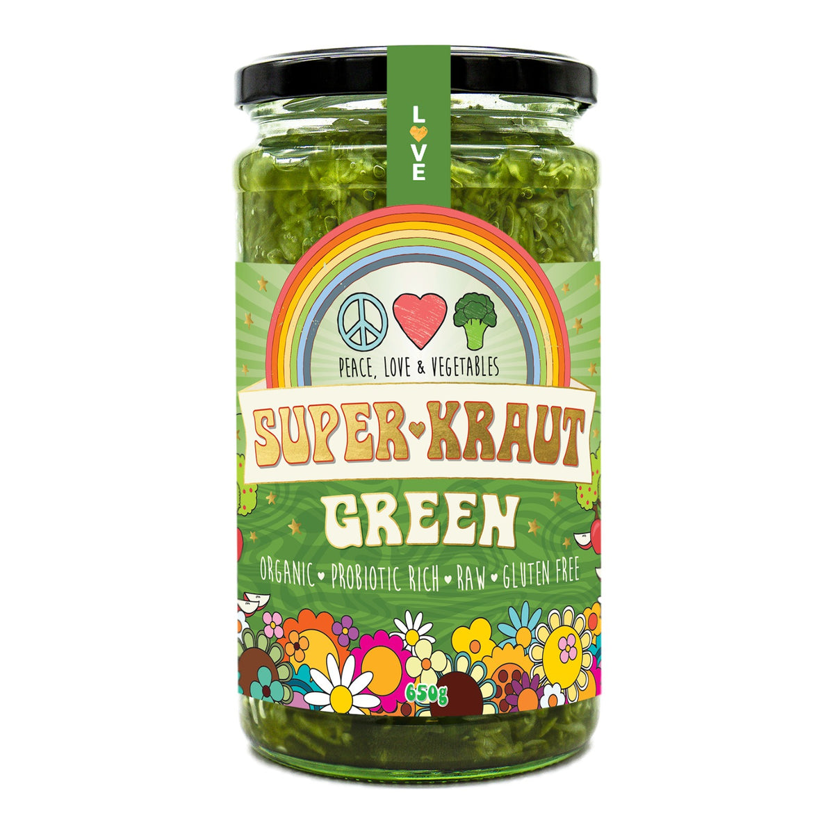Peace, Love & Vegetables - Green Superkraut 650g