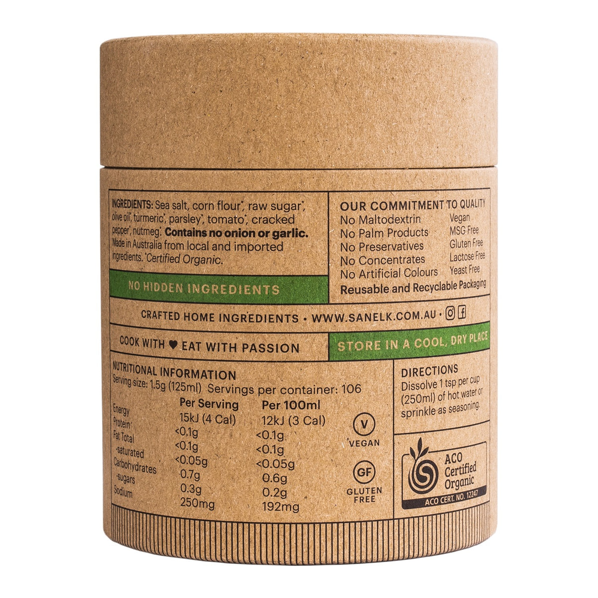 San Elk - Organic Stock Vegetable Low FODMAP 160g