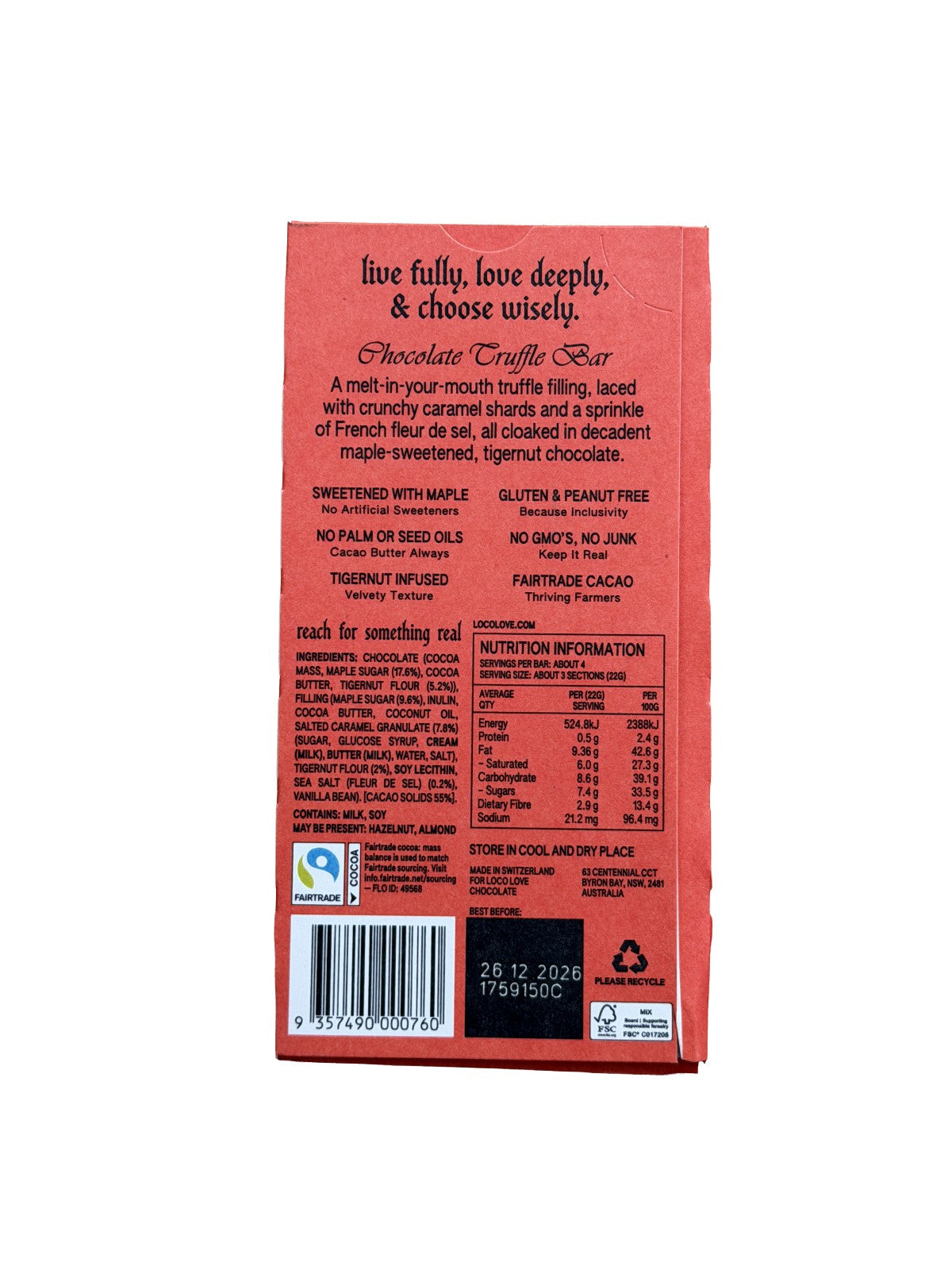 Luvio by Loco Love - Salted Caramel & Caramel Pieces 90g