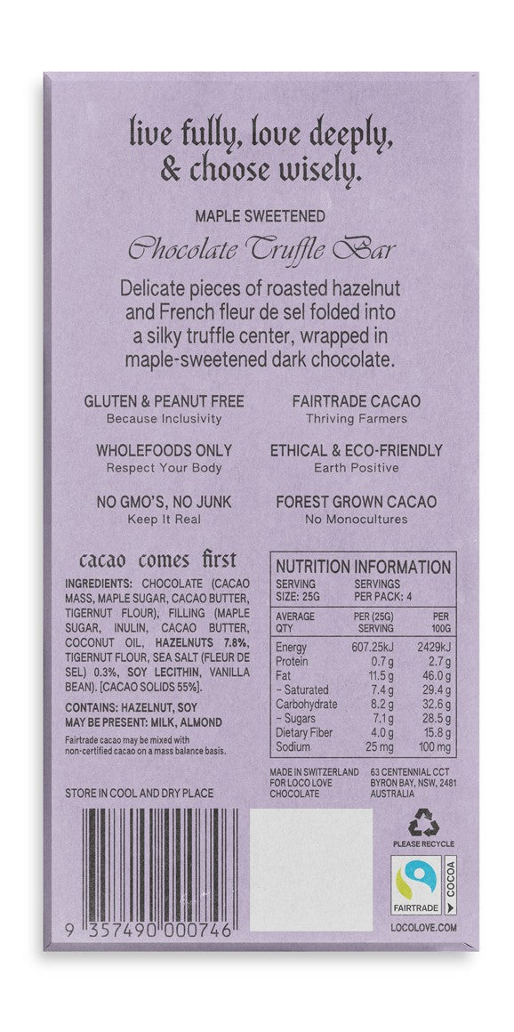 Luvio by Loco Love - Roasted Hazelnut & Fleur De Sel 90g