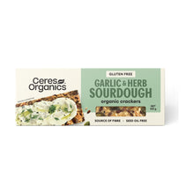 Ceres Organics - Organic Sourdough Crackers, Garlic & Herb 100g