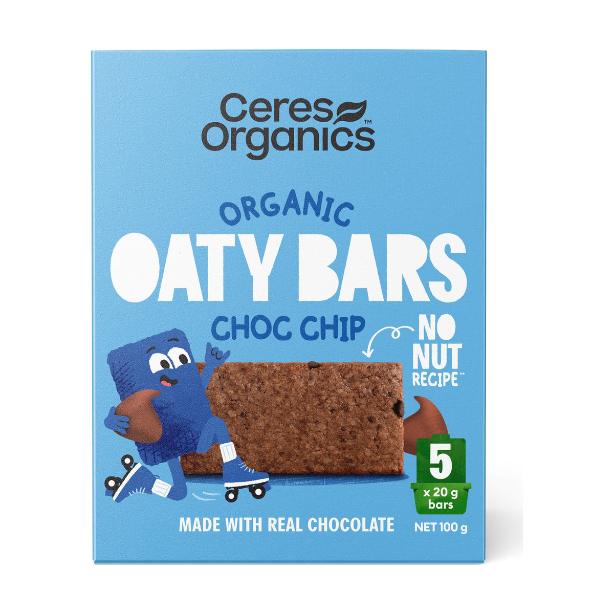 Ceres Organics - Organic Oaty Bars, Choc Chip 5pk 100g