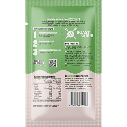Mingle - Honey Garlic BBQ Roast or Rub Seasoning 30g
