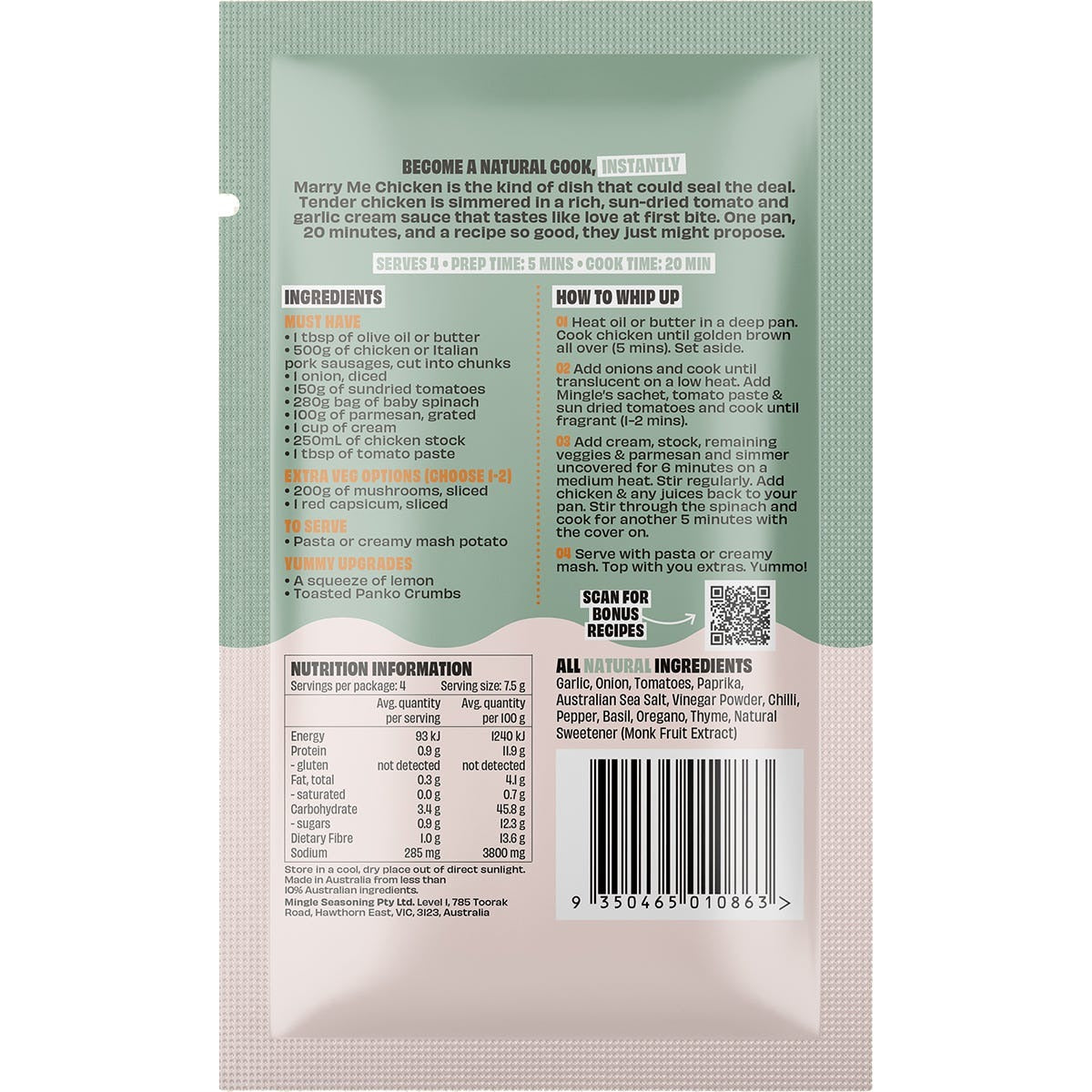 Mingle - Marry Me Chicken Recipe Base 30g