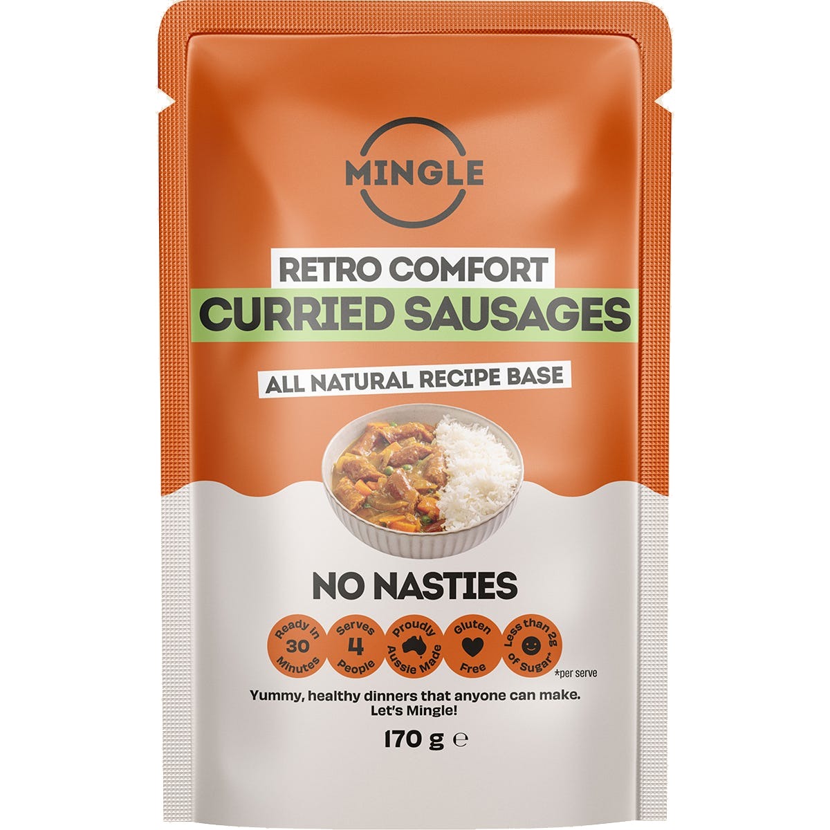Mingle - Curried Sausages Recipe Base 170g