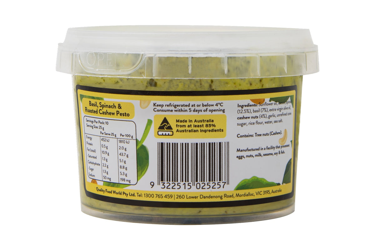 Fifya - Vegan Basil, Spinach & Roasted Cashew Pesto 250g