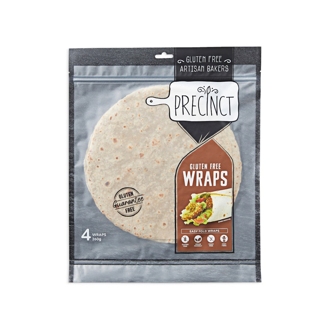 GF Precinct - Buckwheat & Chia Wraps 4 Pack 260g