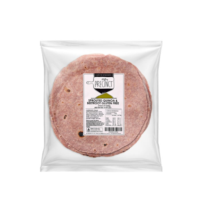 GF Precinct - Sprouted Quinoa & Beetroot Wraps 4 Pack 260g