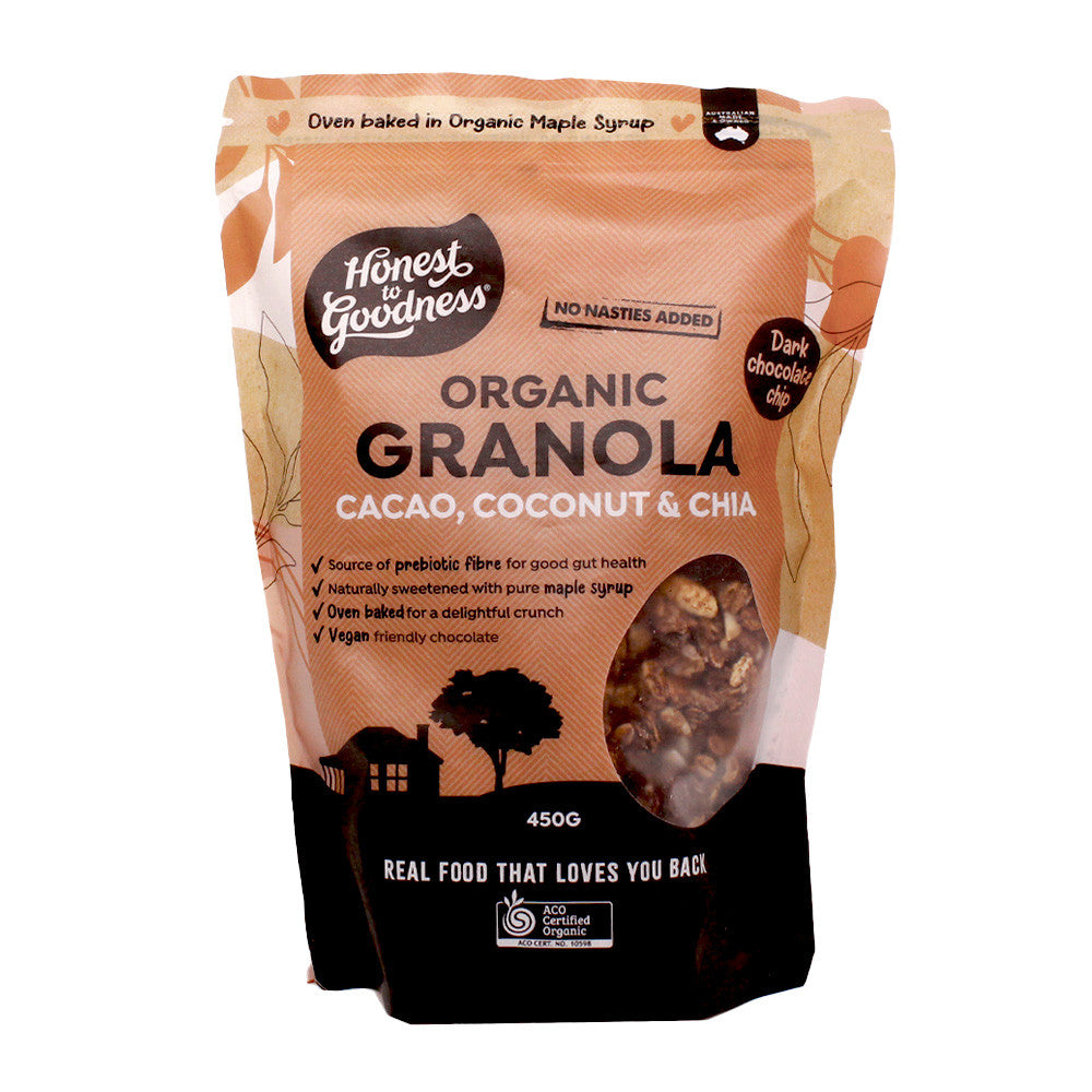 Honest to Goodness - Organic Cacao, Coconut & Chia Granola 450g