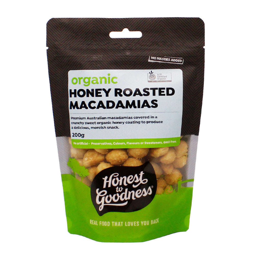 Honest to Goodness - Organic Honey Roasted Macadamias 200g