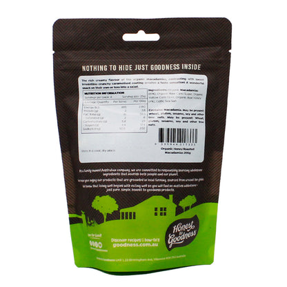 Honest to Goodness - Organic Honey Roasted Macadamias 200g