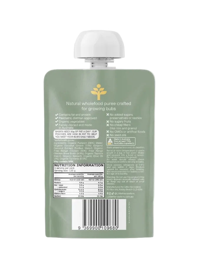 Little Harvesters - Puree Pouch - Turmeric Chicken 120g