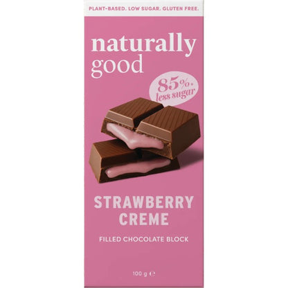 Naturally Good - Filled Chocolate Block Strawberry Creme 100g