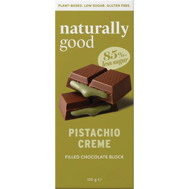 Naturally Good - Filled Chocolate Block Pistachio Creme 100g