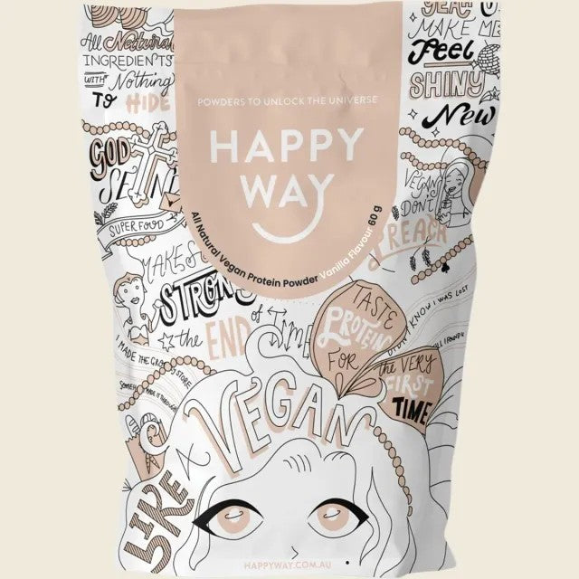 Happy Way - Vegan Protein Powder Vanilla Single Serve 60g