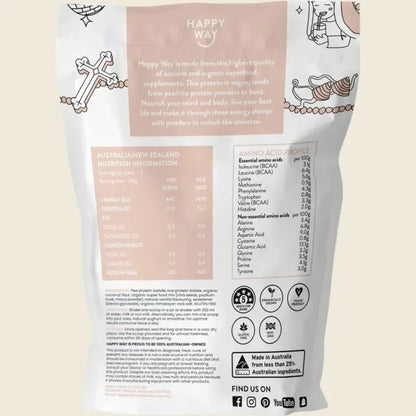 Happy Way - Vegan Protein Powder Vanilla Single Serve 60g