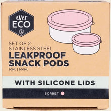 Ever Eco - Stainless Steel Leakproof Snack Pods Sorbet 2pk