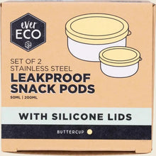 Ever Eco - Stainless Steel Leakproof Snack Pods Buttercup 2pk